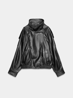 Zara Viral Faux Leather Jacket Size Small. Excellent condition.